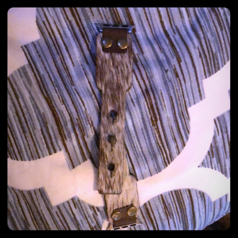 Real cowhide and leather Apple Watch Band
